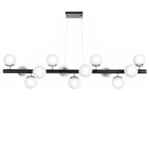 Lustre Pendente 13 Globos Tubo Linear
