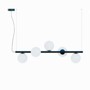 Lustre Pendente 5 Globos Jabuticaba