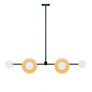 Lustre Pendente 6 Globos com Rebatedor