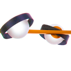 Lustre Pendente 8 Bolas Globos com Aro Saturno