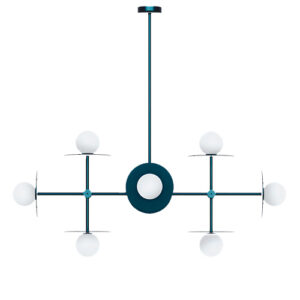 Lustre Pendente 8 Globos com Rebatedor