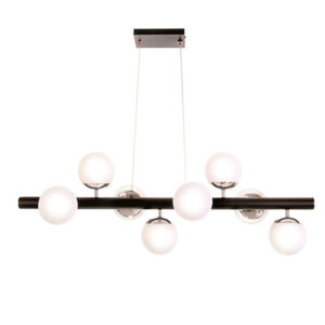 Lustre Pendente 9 Globos Tubo Linear