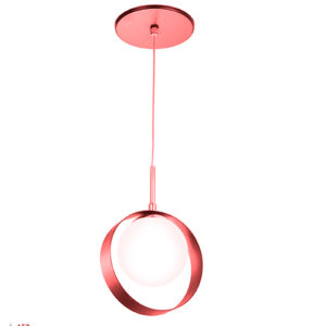 Lustre Pendente Bola Globo com Aro Saturno