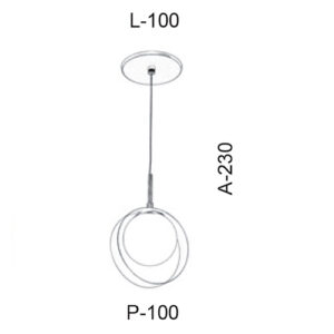 Lustre Pendente Bola Globo com Aro Saturno