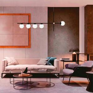 Lustre Pendente L 5 Globos Jabuticaba