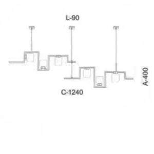 Lustre Pendente Moderno 6 Vidros Romana