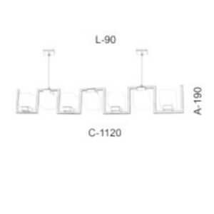 Lustre Pendente Moderno 7 Vidros Romana