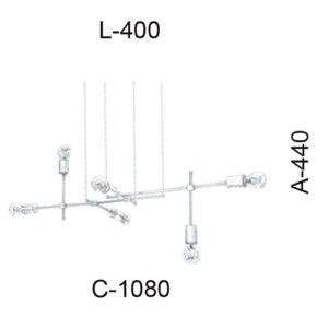 Lustre Pendente Moderno com 6 Hastes