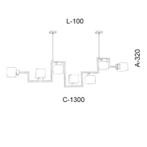 Lustre Pendente Níveis com 7 Vidros Cubos