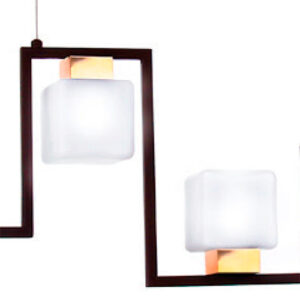 Lustre Pendente Níveis com 7 Vidros Cubos