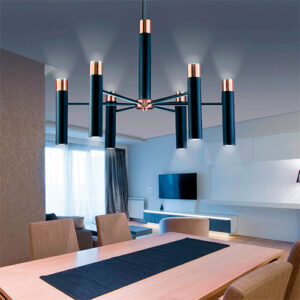 Lustre Pendente Tubular 6 Tubos 12 Lâmpadas