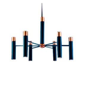 Lustre Pendente Tubular 6 Tubos 12 Lâmpadas