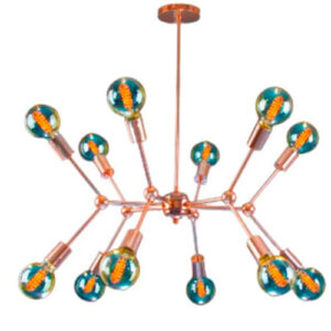 Lustre Plafon Moderno Sputinic 12 Hastes 12 Lâmpadas