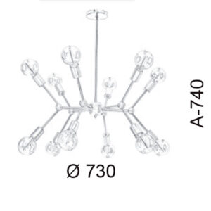 Lustre Plafon Moderno Sputinic 12 Hastes 12 Lâmpadas