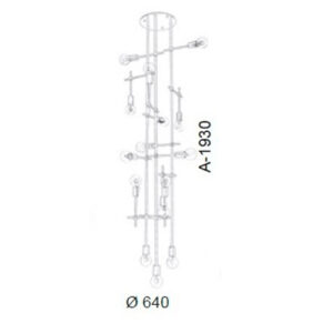Lustre Plafon Moderno com 15 Hastes Tijas