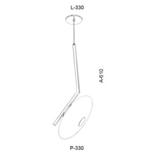 Pendente Angular Plate Ovni de Vidro