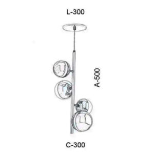 Pendente Moderno Linha 2+2 Bolas