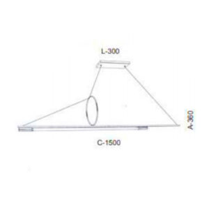 Pendente Reto Tubular Aro LED