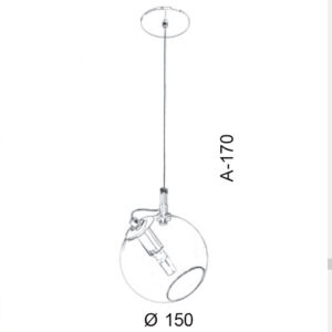 Pendente com Globo de Vidro Fosco G9 Inclinado