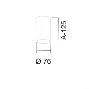 Plafon Moderno Tubular 12,5cm