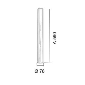Plafon Moderno Tubular 59cm