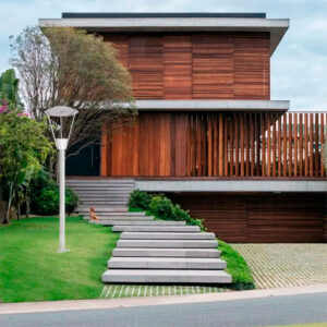 Poste de Luz Urbano Rebatedor Ilha com Módulo LED