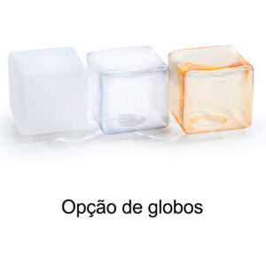 Opções de Vidro Cubo