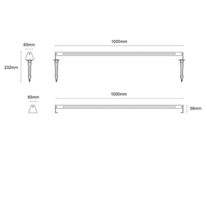 Balizador de Solo Linear com LED Integrado 14