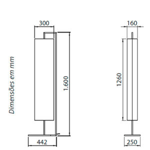 Luminária de Chão Coluna Ovall Roll