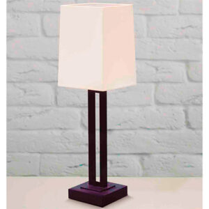 Luminária de Mesa Abajur Base Dupla Quadrado