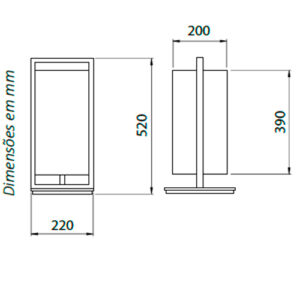 Luminária de Mesa Abajur Patitet