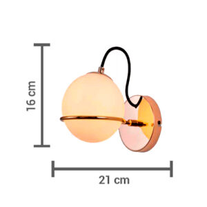 Luminária de Parede Arandela Globo com Anel