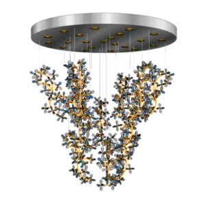 Luminária de Teto Lustre Moderno de Cristal Gênesis