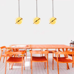 Luminária de Teto Pendente 1 Globo com Anel