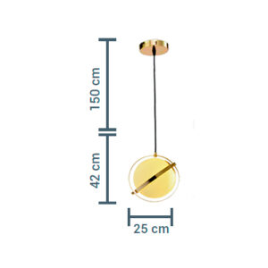 Luminária de Teto Pendente 1 Globo com Anel