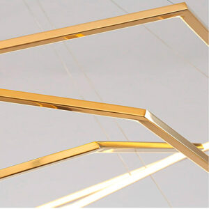 Luminária de Teto Pendente 2 Aros Sextavados com LED Integrado