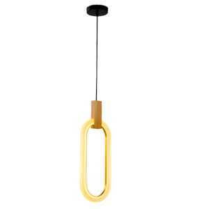 Luminária de Teto Pendente Argola Oval com LED Integrado