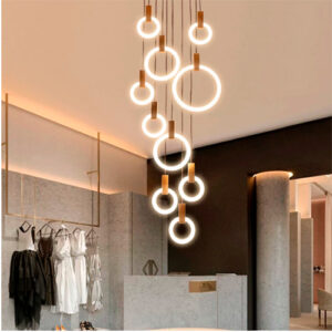 Luminária de Teto Pendente Argola com LED Integrado