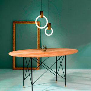 Luminária de Teto Pendente Argola com LED Integrado