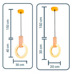 Luminária de Teto Pendente Argola com LED Integrado