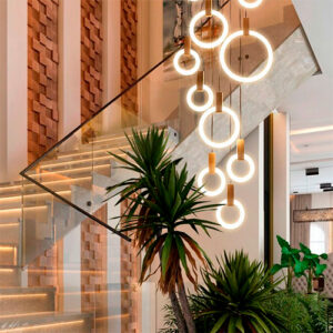 Luminária de Teto Pendente Argola com LED Integrado