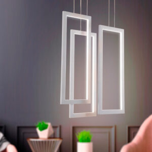 Luminária de Teto Pendente Buleu Vertical com LED Integrado