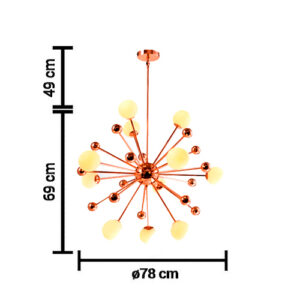Luminária de Teto Pendente Calles Metálica