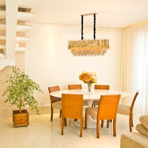 Luminária de Teto Pendente Cristal Monaco com LED Integrado