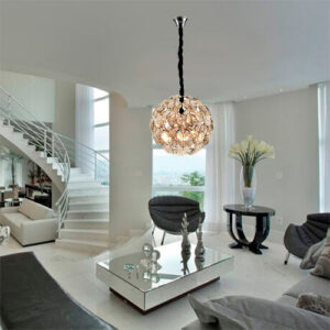 Luminária de Teto Pendente Cristal Monaco com LED Integrado