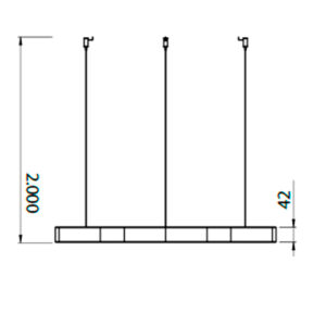 Luminária de Teto Pendente Exagonal em Alumínio com LED Integrado