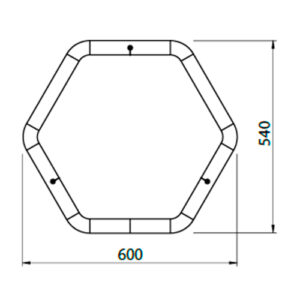 Luminária de Teto Pendente Exagonal em Alumínio com LED Integrado