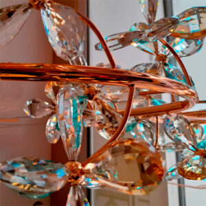 Luminária de Teto Pendente Fluretas de Cristal