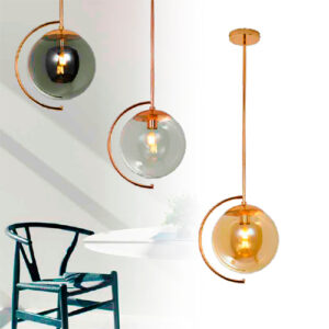 Luminária de Teto Pendente Globo com Arco