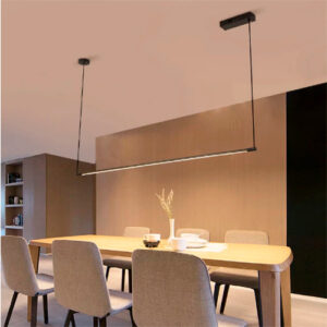 Luminária de Teto Pendente Linear Horizontal com LED Integrado